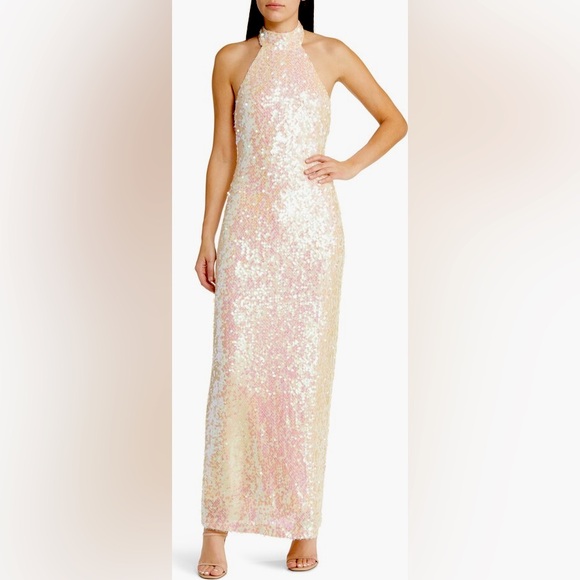 Wayf Dresses & Skirts - [WAYF] The Aria Sequin Mock Neck Gown